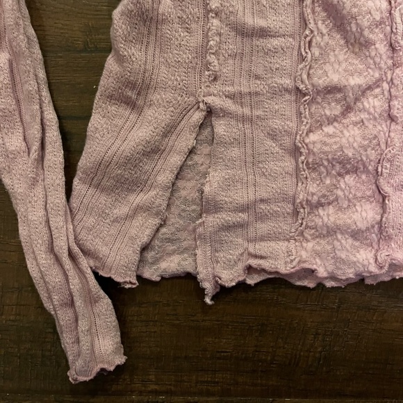 Free People Lulu Moonlit Orchid fitted Lilac Lace cotton top - Picture 10 of 10